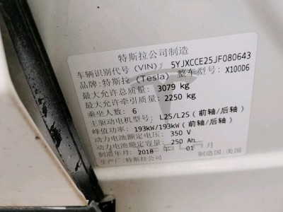 唐山市18年特斯拉MODEL X中型车8